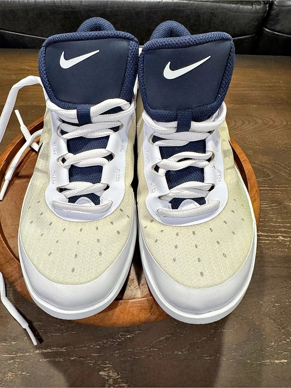 Nike Athletic Shoes in White & Blue Air Max 270 React